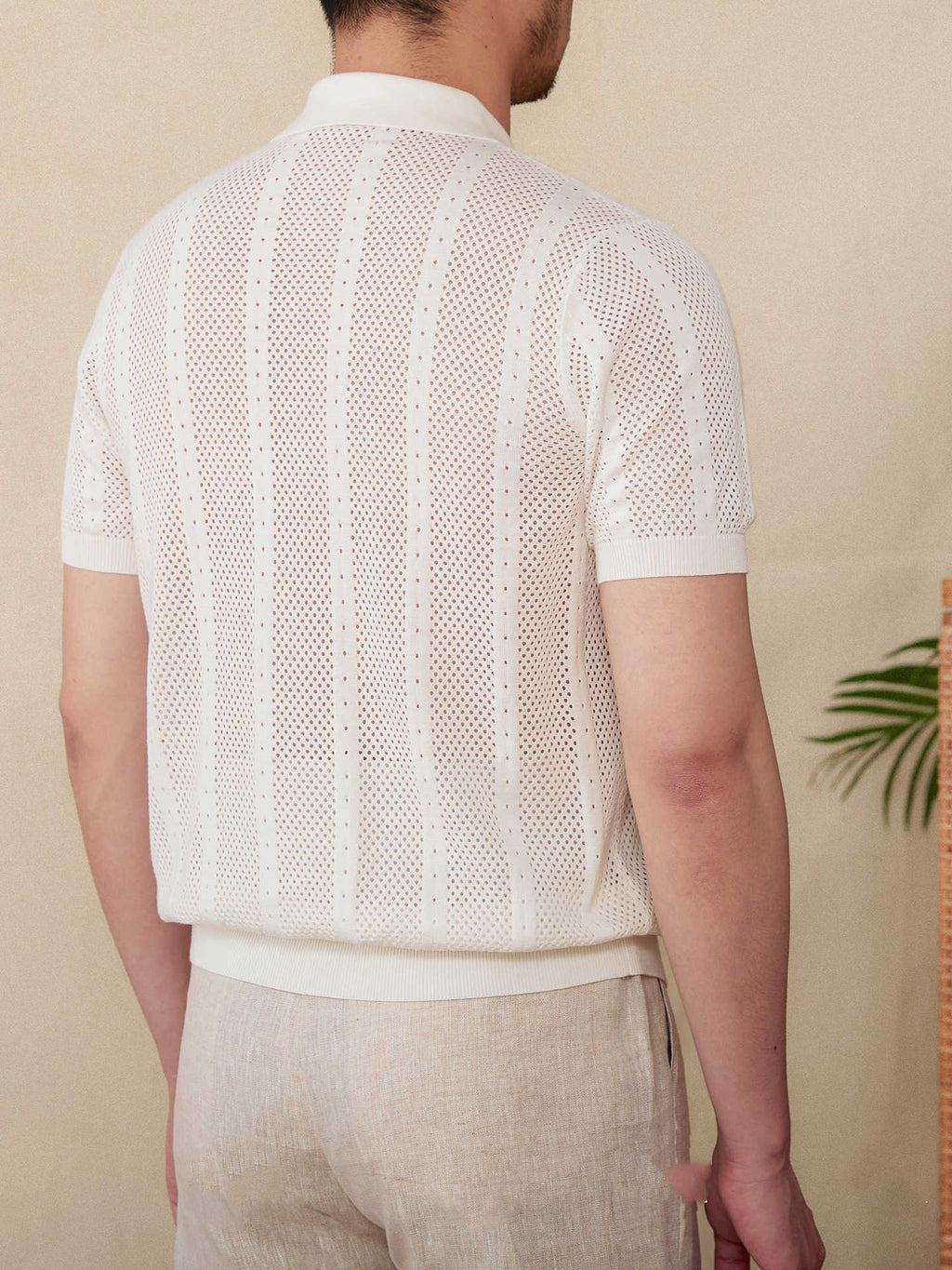 Capri Stripe Polo - Knitted Cardigan Style
