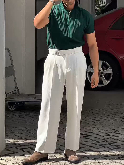 White Pleated High-Waist - Riviera Summer Edition